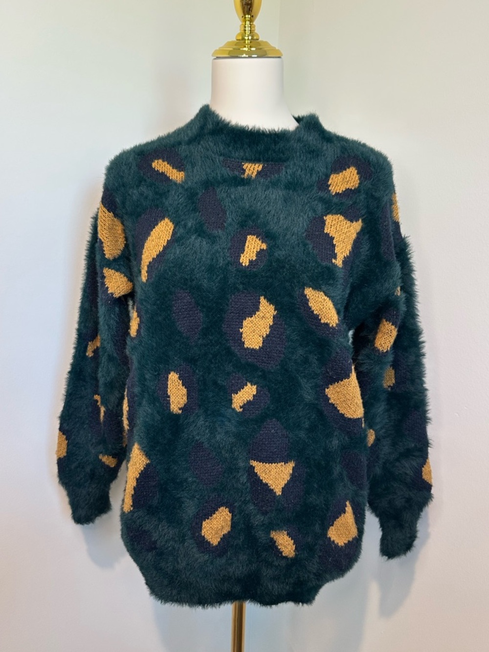 THML Fuzzy Leopard Sweater S